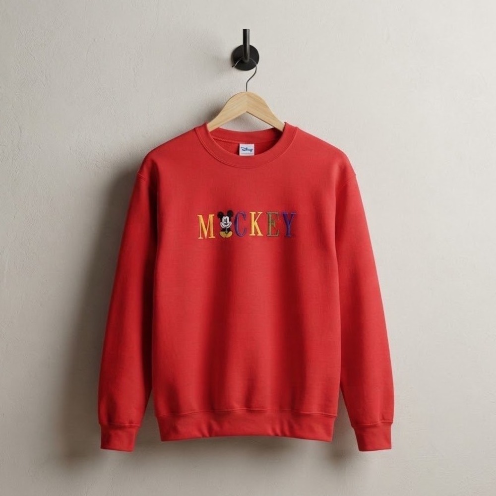 Mickey & Co Vintage Disney Mickey Mouse Embroidered Sweatshirt XL 90s Kidcore